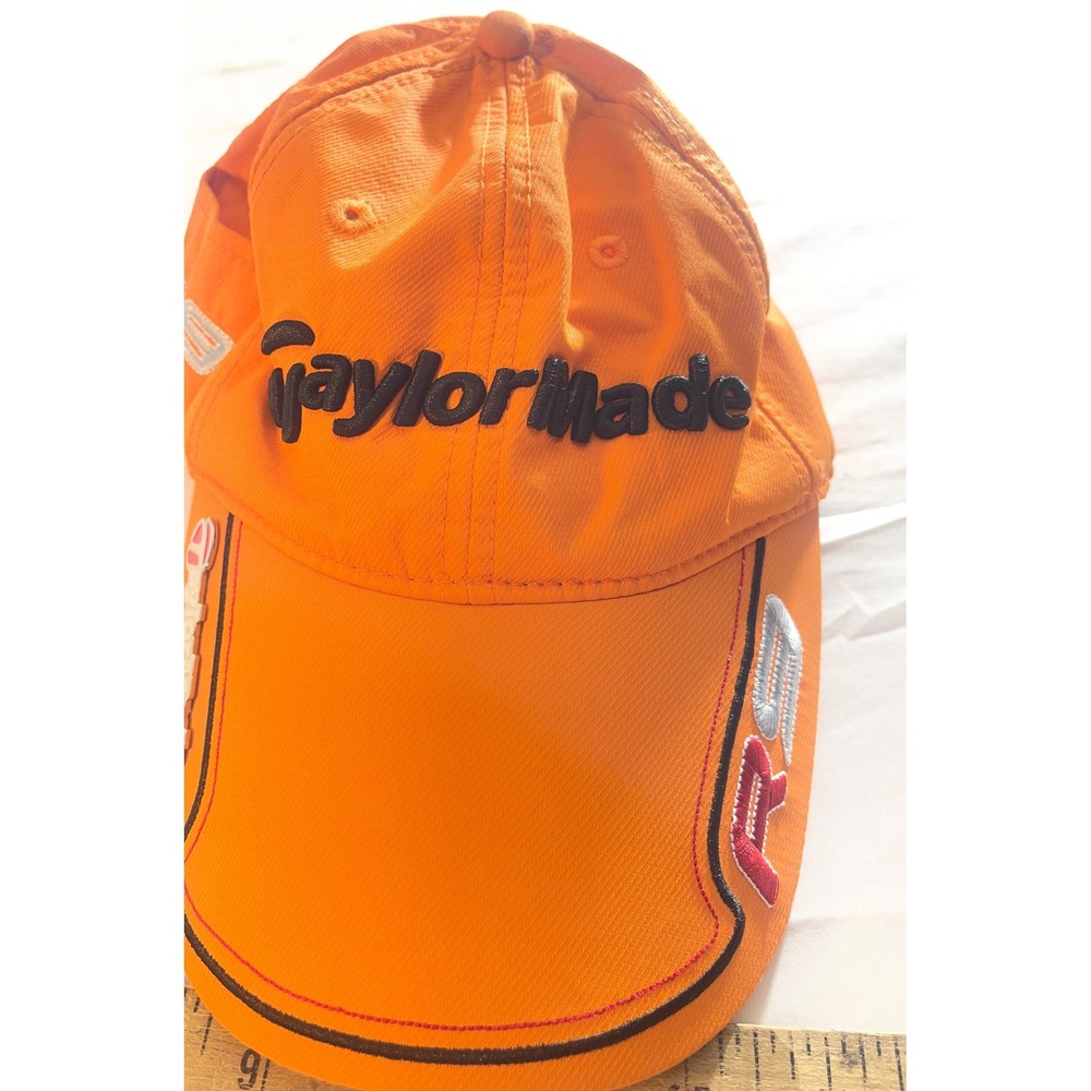 TaylorMade R9 Golf Hat Orange Tmax Gear Adjustable Strapback One Size